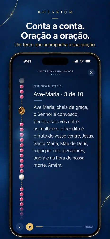 Rosarium: conta a conta, oração a oração, com um terço que acompanha a sua oração