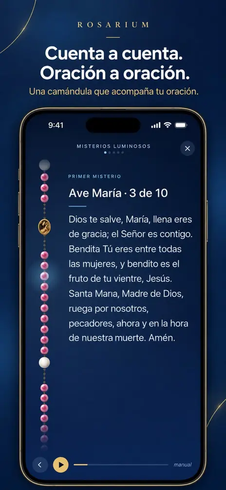 Rosarium: cuenta a cuenta, oración a oración, con una camándula que acompaña tu oración