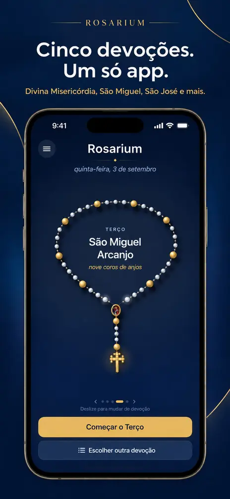 Rosarium: cinco devoções, um só app: Divina Misericórdia, São Miguel, São José e mais