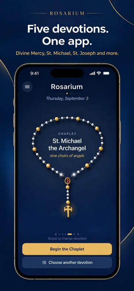 Rosarium: five devotions, one app: Divine Mercy, St. Michael, St. Joseph and more