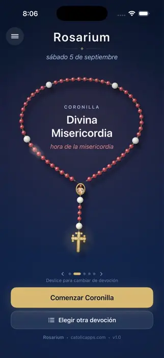 Rosarium mostrando la Coronilla de la Divina Misericordia