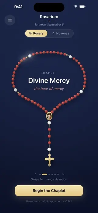 Rosarium showing the Divine Mercy Chaplet