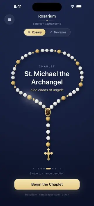 Rosarium showing the Chaplet of St. Michael